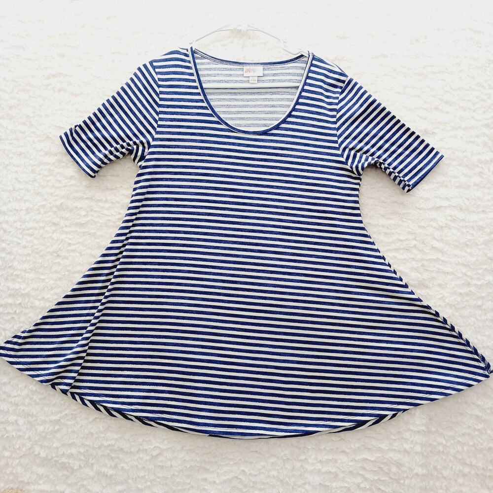 Tunic Top Swing Navy Stripe Nautical Cruise Sailorcore Vacaton Resort Nap Sz XS